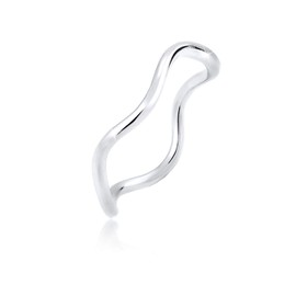 Elli Ring Women Waves Minimal Trend in 925 Sterling Silver