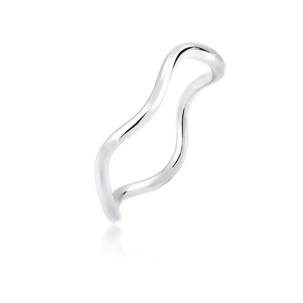 Elli Ring Women Waves Minimal Trend in 925 Sterling Silver