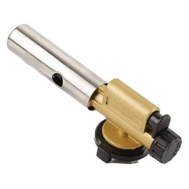 Telituny Gas Burner, Flame Gun Brass Professional Portable BBQ Kitchen Burner Butane Gas Gun Burner for Kitchen, Home Crème Brulée, BBQ, Back Cooking Purposes, Camping Soldering, Flame Size Adjustable