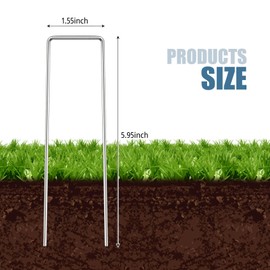 Garden Landscape Staples 6 Inch Garden Staples Galvanized Garden Stakes Landscape Staples Poultry Netting Weed Barrier Stakes 10 Pack Landscape Staples