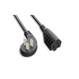 RiteAV Heavy-Duty Power Cord Extension Flat Plug NEMA 5-15P Low Profile/5-15R 16AWG 13A/125V 3FT