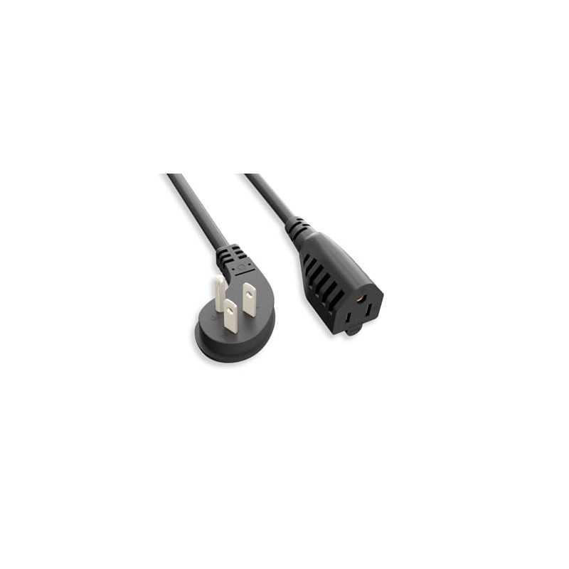 RiteAV Heavy-Duty Power Cord Extension Flat Plug NEMA 5-15P Low