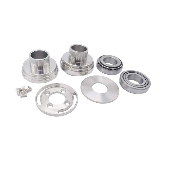 Dasen Chrome Neck Cups Set Bearings Internal Compatible withk Stop Kit Compatible with Harley Models & Chopper 1936-2019