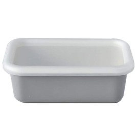 Fuji Enamel CTN-S.LG Storage Container, Enamel, Shallow Type, Rectangle, S, Nordic Color, Light Gray, Cotton