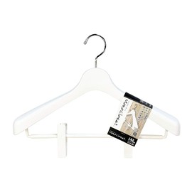 Shinko Hanger Monoclosette Suit Hanger Clip 40 with Skirt Clip, 15.7 inches (40 cm), Swivel Hook, White, 15.7 x 11.6 x 2.0 inches (40 x 29.5 x 5 cm)