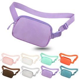 jealkip Fanny Pack Crossbody Bag for Women and Men, Belt Bag for Hiking Bum Bag with Adjustable Strap,Casual Cell Phone Pouch?Waist pack for Running Workout Sports Travel Light Purple