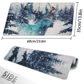 Namioka Card Game Mat Playmat Card Game Playmat 23.6X13.8 inches Unfolded Perfect for Competition or Casual - Tournament-Ready Game Mat (Reindeer, 23.6*13.8*0.08 inches)
