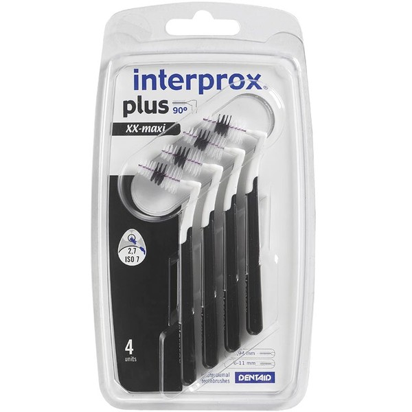 Interprox Plus xx-maxi Black Interdental Brush Pack of 4 Toothbrush