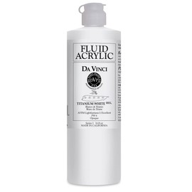 Da Vinci Fluid Acrylics - Titanium White, 16 oz bottle