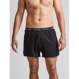 Bolter Men’s 5-Pack Cotton Stretch Boxers Shorts (X-Large, Black)