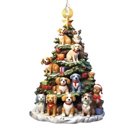 Dog Tree Ornament, Easter Decorations for Home and Office, Holiday Decor for Dog Lovers, Basket Stuffers and Gifts for Pet Owners and Parties
