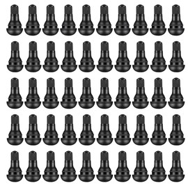 HUAZIZ Pack of 50 Rubber Valves TR412, Tyre Valve Black, Car Rubber Valve, Tyre Car Valve, Rubber Valve, Rim Valves Snap-in Rubber Valves