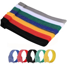 70 Pcs Cable Ties Reusable 150x12 mm Adjustable Straps Cable Ties Nylon Securing Cinch Strap Tidy Fastening Strap Wire Management for Headphones, Phones, Electronics Under Desk Cable Management Straps