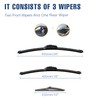 3 Wipers 26"/16"/10" Windshield Wiper Blades Replacement for Toyota Rav4