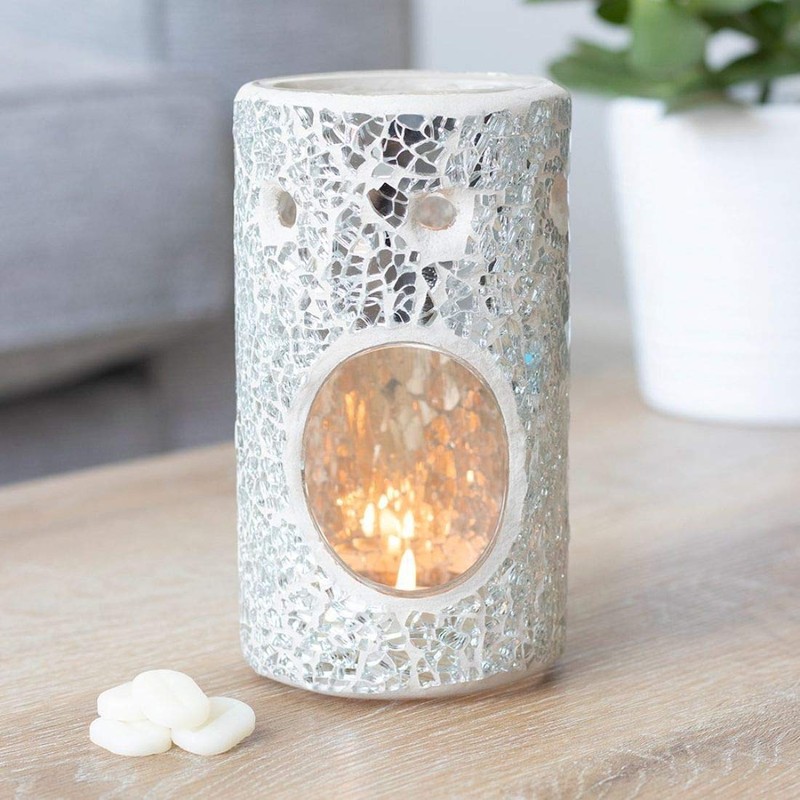 something different Silver Pillar Crackle Burner