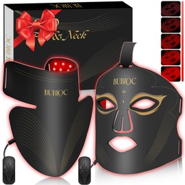 Juego de máscara de terapia de luz roja, ajuste de brillo de cinco niveles para cara y cuello, luz infrarroja de 630 nm + fototerapia de terapia LED i