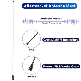 Anina 15" Stainless Steel Antenna Mast for 1980-2022 Toyota RAV4 Sienna 4 Runner Ford F150 Super Duty Car Washproof Antenna for Radio Signal Reception