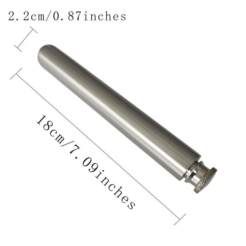 CNFLASK Stainless Steel 2oz Tube Flask Portable Mini Water Bottle