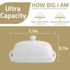 Sweejar Ceramics Butter Dish with Lid, Butter Keeper Container, East/West