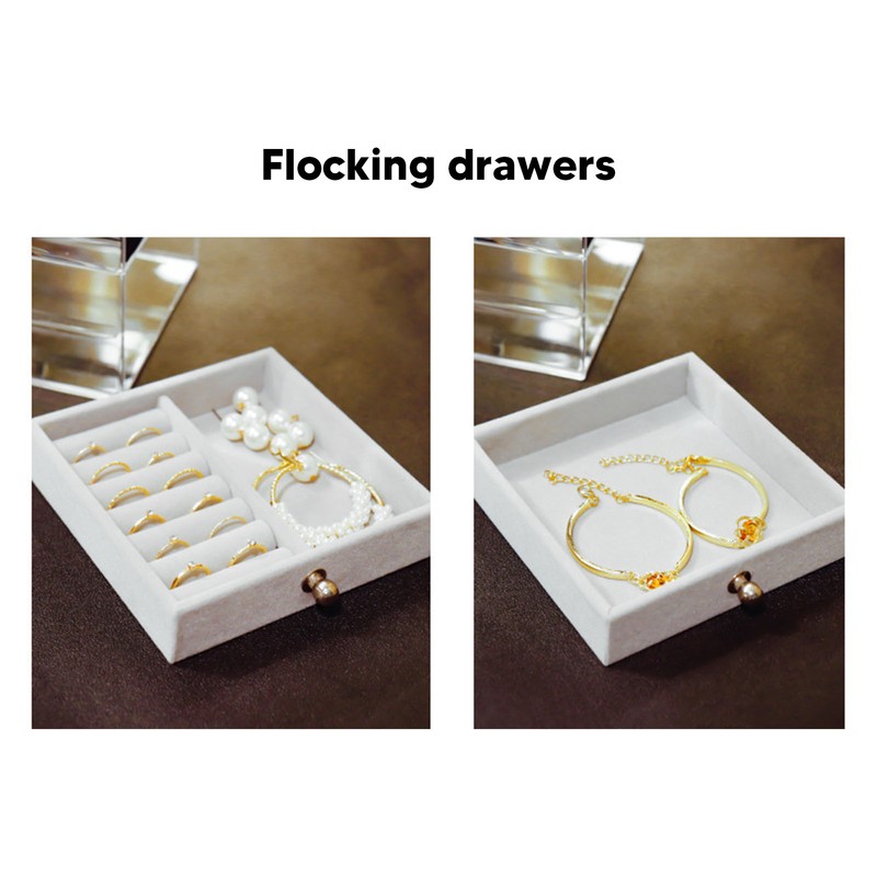 5 Drawers Acrylic Earring Holder Dustproof Storage Display Transparent Acrylic