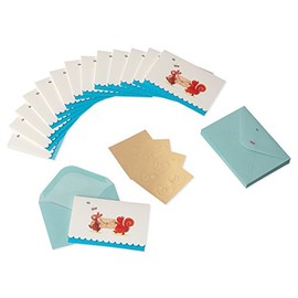 Papyrus - Tarjetas en blanco con sobres, conejo y ardilla (14 unidades)