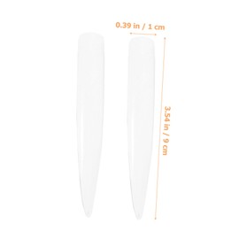 Healeved 10 Pack of 120pcs Long Pointed Nail Tips False Nails for Nail Art for Salon or Diy Easy to Shape and Apply Odorless and Safe Material