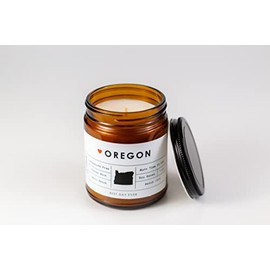 Oregon State Candle - Rambling Caravan - Soy/Coconut Wax, Cotton Wick, Phthalate Free (7oz) - Amber and Driftwood