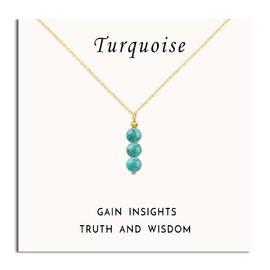 SmileBelle Turquoise Necklace for Women Western Jewelry as Anniversary Gifts, Turquoise Jewelry as Birthday Gifts Crystal Necklace for Girls as Natural Stone Gifts, Turquoise Spiritual Gifts