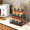 EFYSE Coffee Syrup Organizer Rack, 2 Tier Syrup Holder for