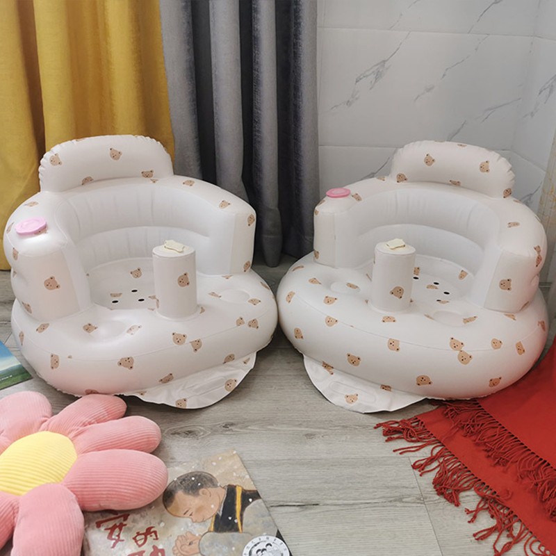 Baby Inflatable Chair Portable Foldable Printed Leakproof Soft Shower Sofa