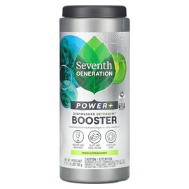 Seventh Generation Power+ Dishwasher Detergent Booster Powder, Blasts Away Stuck-On Food, Fresh Citrus Scent, 27 Oz