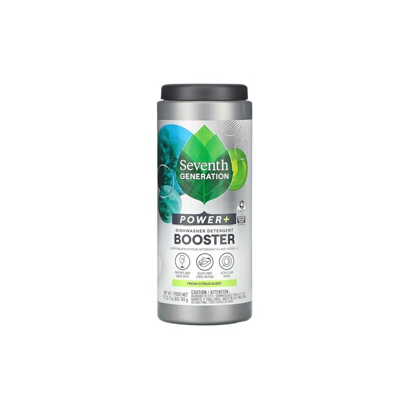 Seventh Generation Power+ Dishwasher Detergent Booster Powder, Blasts Away Stuck-On