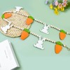2m / 6.5 ft Bunny Garland with Wooden Beads Easter