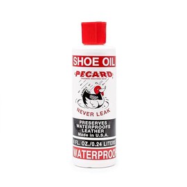 Pecard Shoe & Boot Oil – Leather Waterproofing & Conditioning Oil for Smooth Leathers – Fast-Absorbing Formula – 8 fl oz