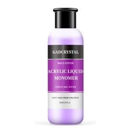 Gadcrystal Gadcrystal Monomer Acrylic Nail Liquid,Monomer Acrylic Liquid 240ml/8fl.oz,Acrylic Liquid for Nails,Liquid Monomer,Acrylic Liquid for Acrylic Powder Nails Extension for Nail Art Manicure DIY