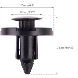 ANTS PART 100PCS Nylon Fender Push Type Retainer Clips & Bumper Fastener Rivet for Nissan & Infiniti 01553-09321