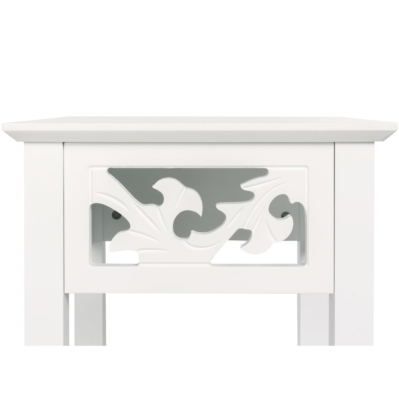 eHemco Plant Decorating Stand End Table Side Table with Storage