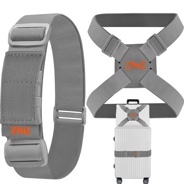 ZINZ Suitcase Strap, Highly Elastic Suitcase, Adjustable Belt Bag, Bungees