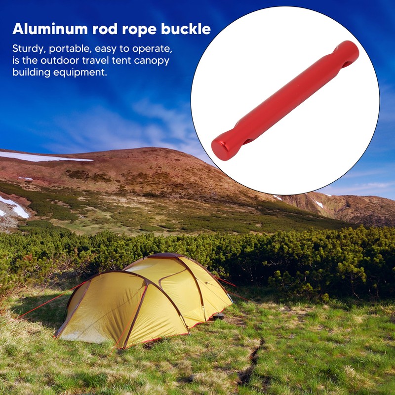 10 Pcs Aluminum Alloy Dual Holes Tent Line Stopper Cord