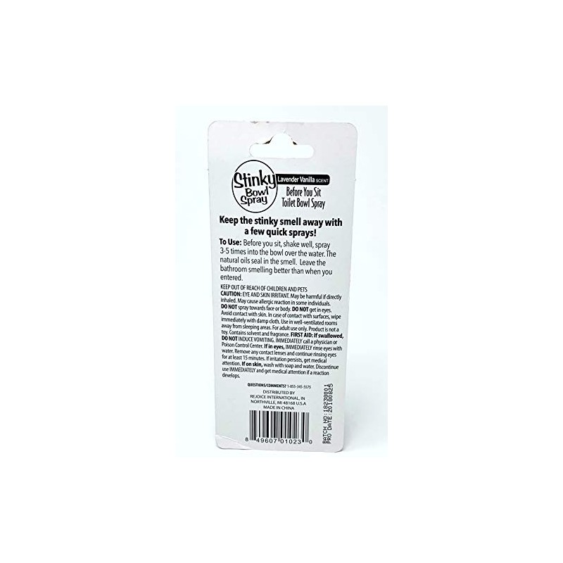 Stinky Bowl Spray - Lavender Vanilla - Before You sit,