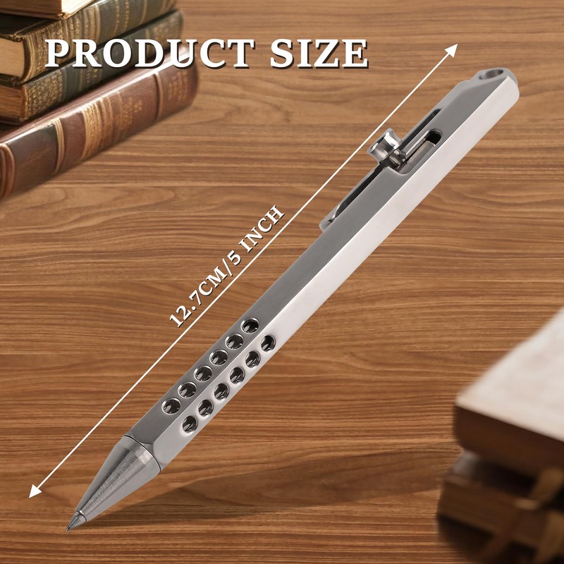 SMOOTHERPRO Hex Ballpoint Pen Metal Bolt Action EDC Titanium