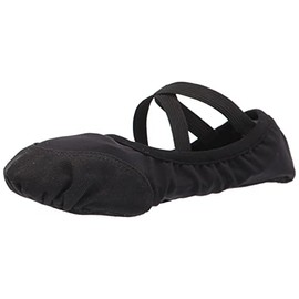 SANSHA womens Split Leather Sole Soft Shoes 83x Pro-fit Ballet Flat, Black, 7.5 US