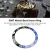 38mm Diameter Black Blue Watch Bezel Insert Base Ring White