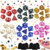 Liekadijiae 48-Piece Polyhedral Dice Set, Multi-Sided Acrylic Throws, DND Dice,