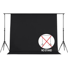 Joccun 6X9FT Black Backdrop Background for Photography,Polyester Backdrop Curtain Background Screen for Photography,Photoshoot,Video Recording,Studio(6X9ft,Black)