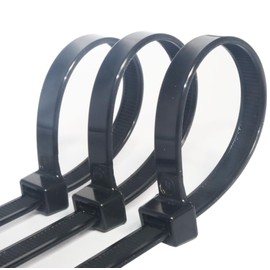 BAIJIAER 24 inch zip ties heavy duty outdoor use 100 pcs long zip ties black cable ties wraps large plastic tie uv resistant 120 lbs Tensile Strength