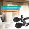 DACUAN 4 Pack Black Curtain Rod Brackets, Double Curtain Rod