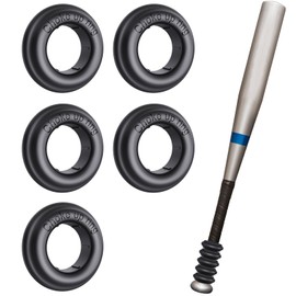 MIPREZT 5 Packs Baseball Bat Grip Choke Up Rings Choke Ring Baseball Softball Teeball Tball Bat Choke Up Ring Bat Knob Baseball Bat Accessories - Black Color