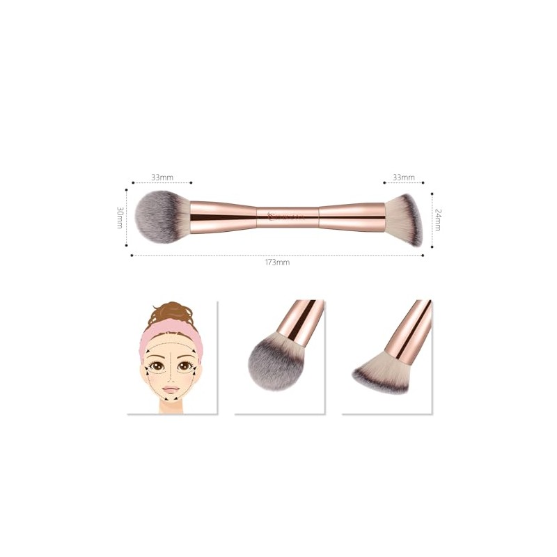 Brocha para base y corrector – Brocha multiusos de doble