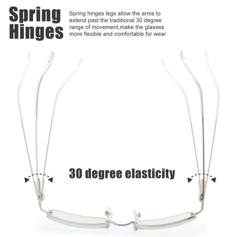 The Fresh Minimalist Small Rectangular Sunglasses Clear Eyewear Spring Hinge
